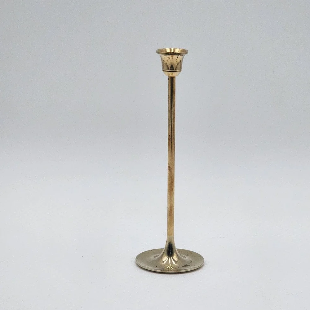 Vintage Interpur Brass Taper Candlestick Holder 7.75
